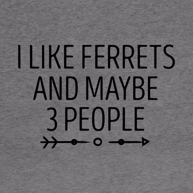 I like ferrets and maybe 3 people , Ferret Quote, Ferret Lover Gift, Ferret Owner Gift,Ferret Mom / Funny ferret gift for mens and womens / ferret idea design by First look